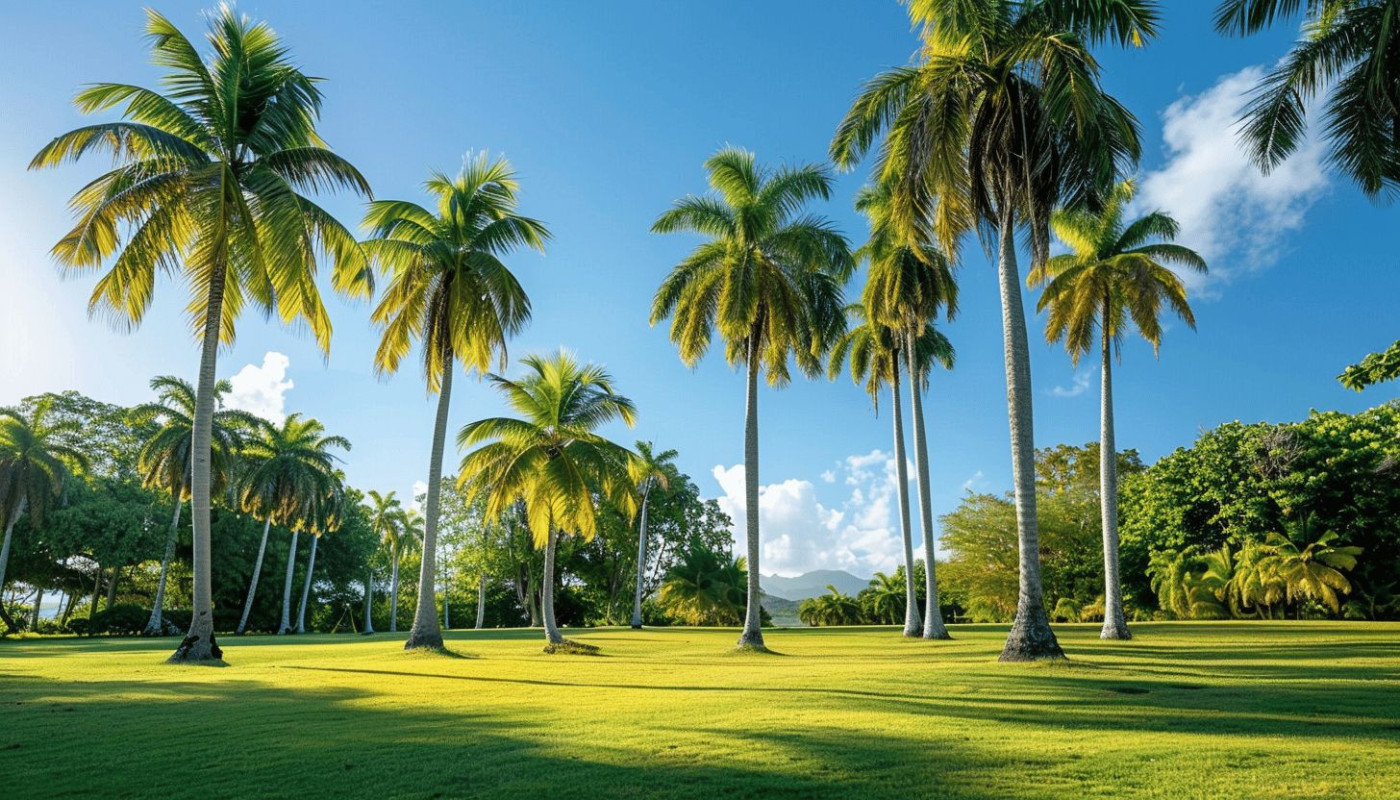 Exploration des palmiers royaux de la Guadeloupe